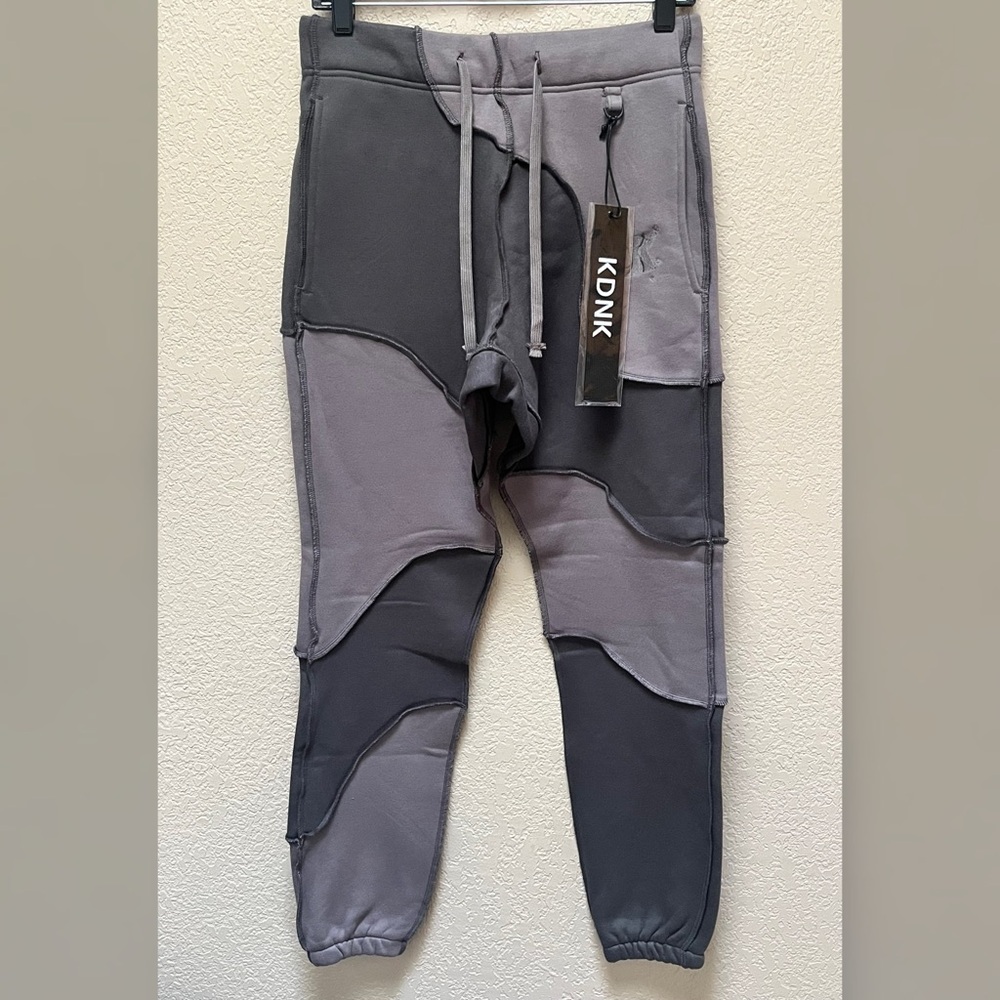 KDNK 1141411 Men's Sweatpants Gray Color Pattern Size-Medium
